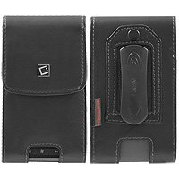 iPhone 5 Vertical Noble Black Leather Case with Fixed Belt Clip