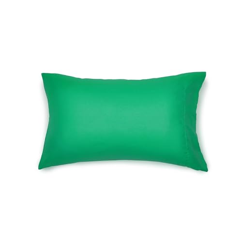Image of Amazon Basics 7-Piece Soft, All-Season Microfiber Kid's Bed-in-a-Bag Bedding Set with Comforter, Sheets, Pillow Shams and Pillowcases, Full /Queen, Solid Green