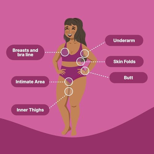 HAPPY CURVES Comfort Powder: Talc Free Anti Chafe Body & Foot Dusting Powder Deodorant for Inner Thigh Chafing, Private Areas, and All Over Body for Women (4 Ounce (Pack of 1), Tahitian Vanilla)