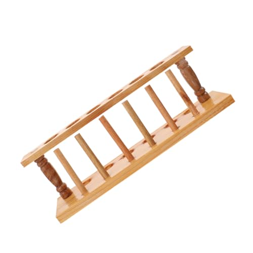 LOORGVEL 木製試験管ラック柱 耐久性と 性のある素材使用 軽量で持ち運び簡単 実験室用試験管収納スタンド 科学研究 産業ラボ対応