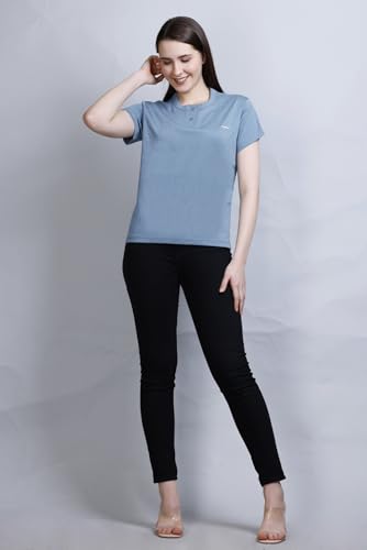 Image of CUPID Women Comfortable Cotton Round Neck Half Sleeve Casual T-Shirt, Sleep, Night, Yoga, Daily Gym n Lounge Wear Short Tee /Top for Girls