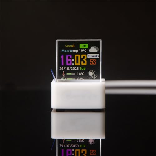 Reloj de escritorio con estaciones meteorologicas WiFi digitales 6