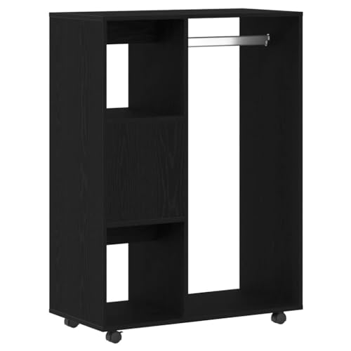 Emmtore Armario Roble Negro 80x40x110 cm Madera de ingeniería