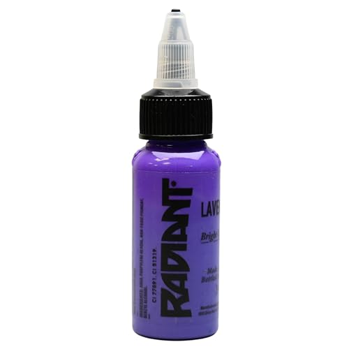 Radiant Colors - Tattoo Ink Lavender Color Tattooing and Shading Real Human Skin 1oz Bottle
