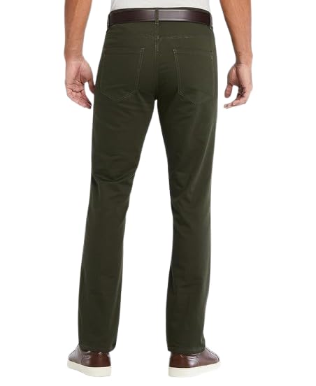Savane Men's Anywhere Straight 5 Pocket Five Pant , Forest Night, 38W x 30L4