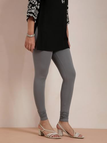 Image of TWIN BIRDS Tailored Cut and Classic Fit Super Stretchable Elastane Fabric Churidar Leggings for Women