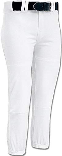 Joe's USA Womens Tournament Low-Rise Softball Pants-S-White