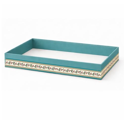Image of SATYAM KRAFT 6 Pcs Multipurpose Folding Cardboard Gift Box | Premium Paper Hamper Empty DIY Tray for Wedding, Birthday, Gifting, Gift Packaging, Festive Foldable Hampers, Stylish Return Gifts (Without Net) (Blue)