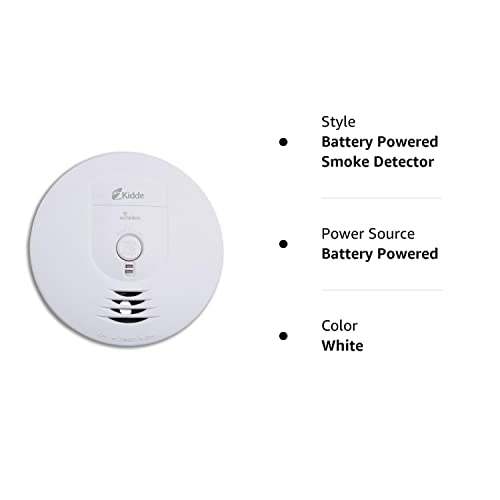 Kidde Wireless Smoke Detector, Aa Battery Operated (Included), Ionization Sensor Wire-Free Interconnect Smoke Alarm #TOP4
