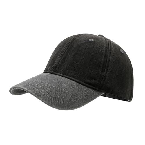 Casquette de baseball délavée snapback gris noir pour homme et femme