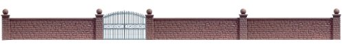 Maquette train HO Busch mur de pierres en plastique