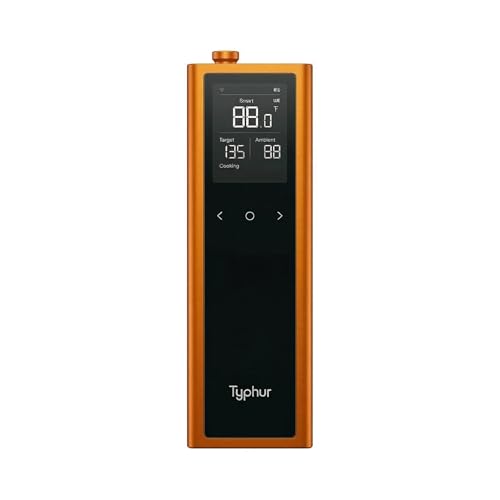 Image of Typhur Sync One Smart Wireless Meat Thermometer: Standalone Base with LCD Display, Unlimited WiFi & Bluetooth Range, Enhanced Signal Stability for BBQ, Grill, Oven, and Smoker,Tangerine