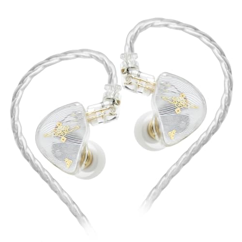TANGZU �U�� S.G HiFi 10mm �_�C�i�~�b�N�h���C�o�[ PET �U���� �C���C���[�C���z�� �l�ԍH�w�݌v�A���^ 2 �s�����E�� OFC �ґg�P�[�u�����ځB�I�[�f�B�I�t�@���E�~���[�W�V�����EDJ �̃X�e�[�W�g�p�ɓK���܂��i�z���C�g 3.5mm