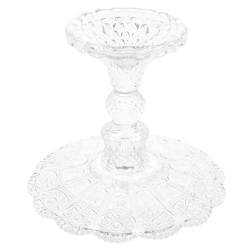 BRIGHTFUFU Tiered Serving Tray Fruit Platter Decor for Tiered Tray Glass Fruit Bowl Footed Cake Stand