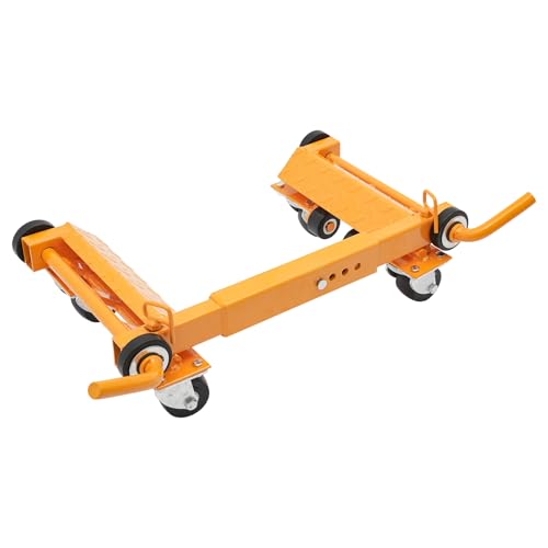 Car Wheel Dolly Jack, Wheel Dolly Tire Jack with Auxiliary Wheel, Auto Tire Mechanic Lift Wheel Tire Lifting Tool Load Capacity 2204.62 lb. (Yellow)