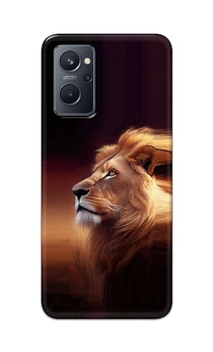 Image of Plastic Printfidaa Printed Hard Back Cover Case For Realme 9I 5G Back Cover (Danger Lion) -112, Multicolor