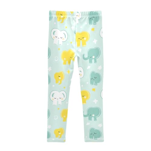 Animal Cartoon Elephant Girls Casual Leggings for Kids Printed Long Pant Bottoms Stretch and Soft2