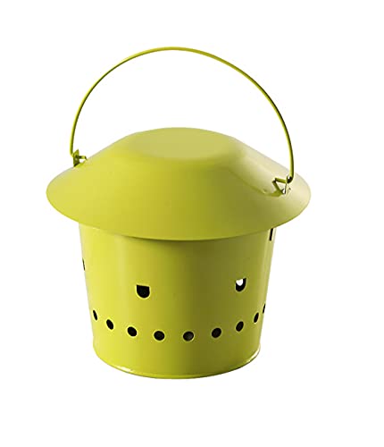 蚊取り 線香入れ おしゃれ 蚊取り線香 ホルダー ケース キャンプ 蚊やり器 吊り下げ 鉄製 かわいい 蚊取り線香立て 室内 室外 アウトドアにも適用 (Aグリーン)