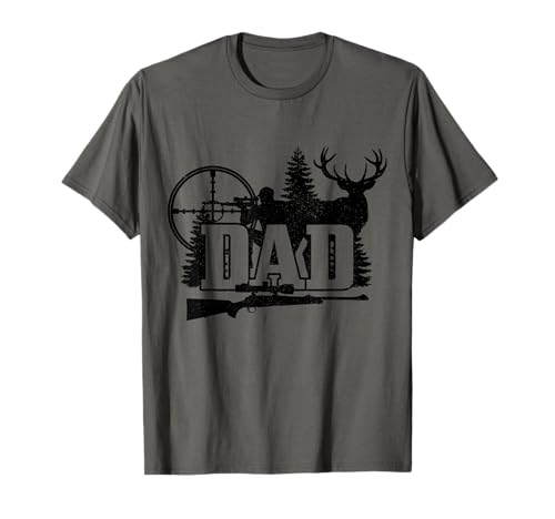 Hunting Dad Father's Day Whitetail Buck Deer Elk Hunter T-Shirt