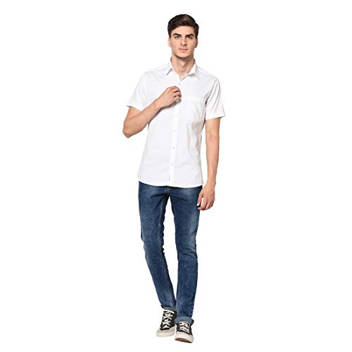 Image of Men Solid Slim Fit Shirt