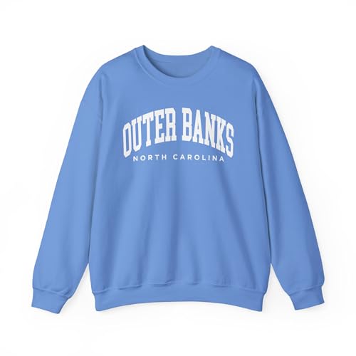 CUSTOMI Outer Banks North Carolina Adult Unisex Crewneck Sweatshirt Carolina Blue L