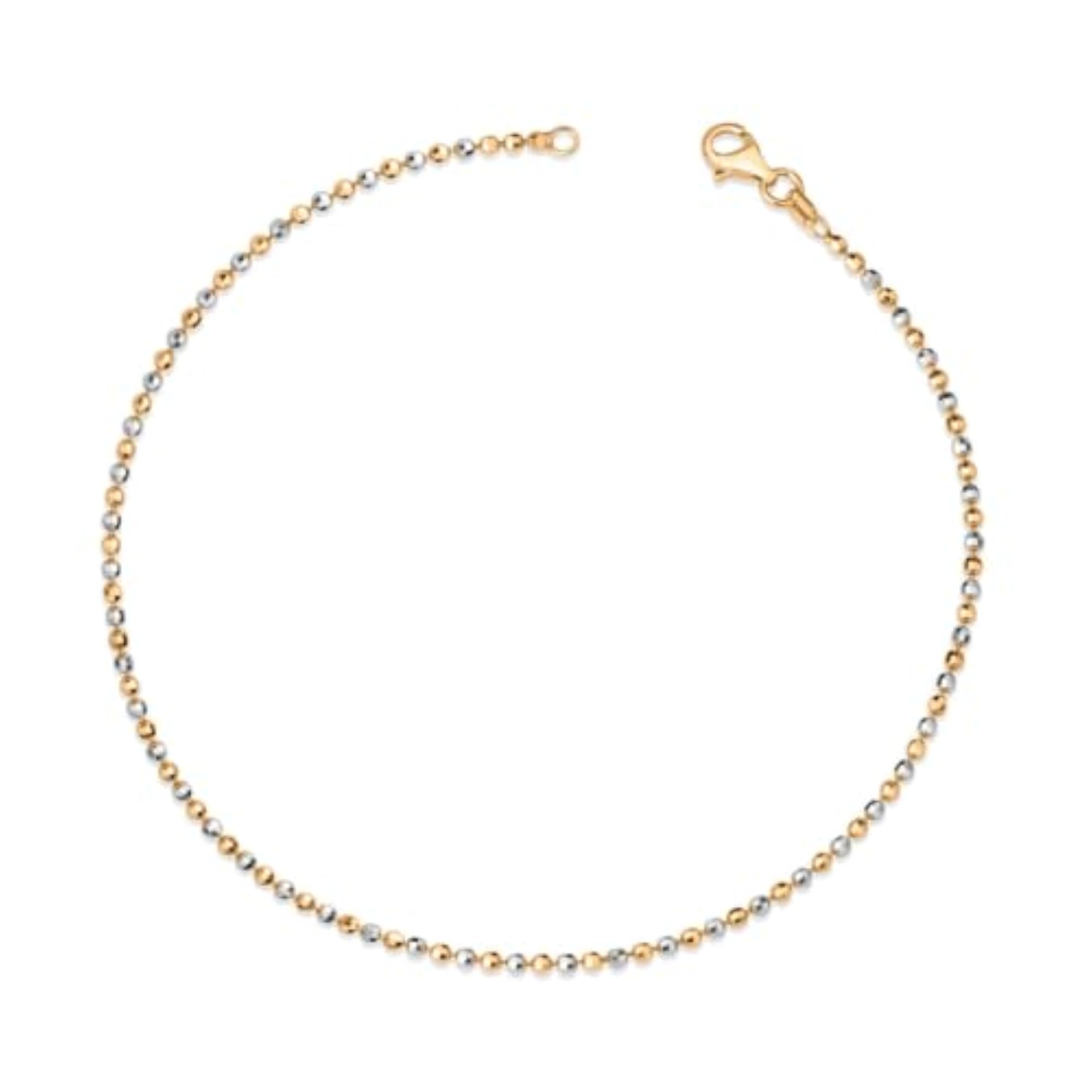 Pure 925 Sterling Silver Dual-Finish Anklet Set for Women