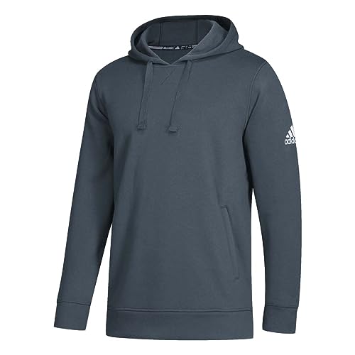 Sweat à capuche Adidas Fleece pour enfant en gris Onix et blanc confortable