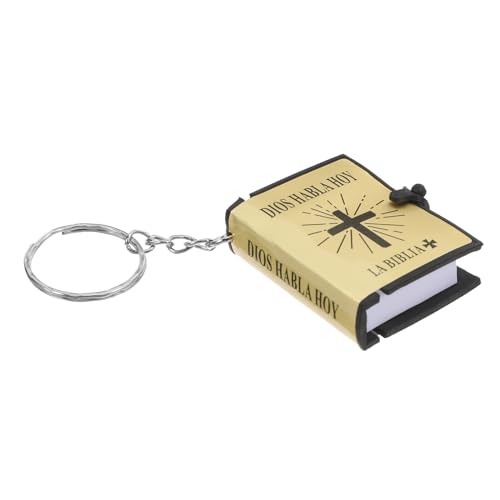 DOITOOL 12 Llaveros Mini Biblia Dorados, Llaveros Religiosos de Jesús en Miniatura, Colgantes Portátiles para Obsequio de Bautismo y Recuerdos de Iglesia, Accesorios Estilo Aleatorio