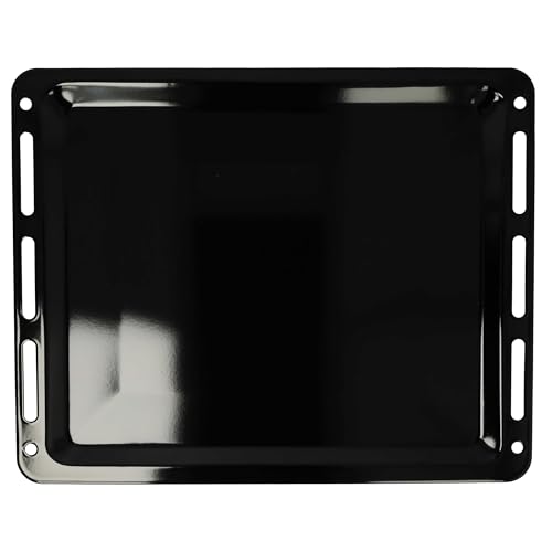 vhbw teglia compatibile con Bosch HSG636BB1/35, HSG636BB1/05, HRG6769S6/15 forno - 45,5 x 36,1 x 2 cm, antiaderente, smaltata nero