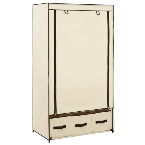 Armario de tela para habitación infantil y vestidor color crema