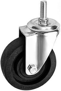 Yieyh Ruedas universales for Horno, Resistentes a Altas temperaturas, 220 °C, Color Negro Medio, 3 "/4"/5 ", con Rodillos de Freno, Nailon, 1 ud.(M12x30 Universal,4 Inch)