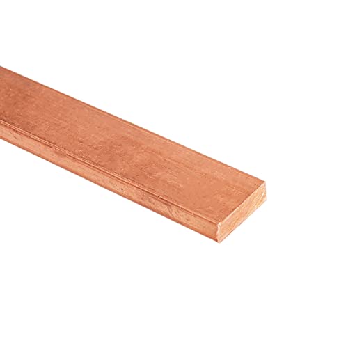 Ququyi Pure Copper Flat Stock 5/32" T × 0.8" W × 8" L Copper Sheet Copper Bar 110 Copper 99.9% Cu Metal Sheet For Jewelry, Crafts, Repairs, Electrical #TOP14