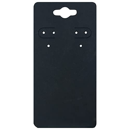 Image of 500-Pack 2x4 Pre-Punched Hanging Jewelry Earrings Display Cards (Black Kraft Paper, Large)