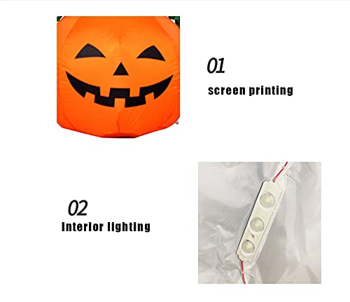 JZENZERO 3 modelos infláveis de abóboras de Halloween para decoração de pátio e jardim de casa