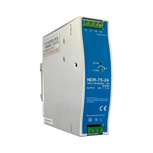 Alimentation industrielle ndr-75w-24v boitier metallique robuste rail din