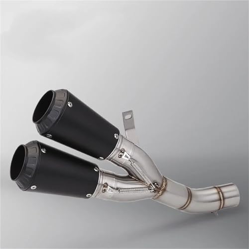 Motorrad Auspuff Schalldämpfer Für DUCATI Scrambler 800 Motorrad-Auspuffanlage Doppelloch-Mittelverbindungsrohr Schließen Zwei Slip-On-51 Mm