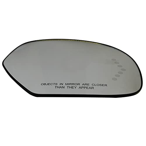 Passenger Right Side Heated Mirror Glass with LED Signal Compatible with 2007-2013 Chevrolet Silverado Avalanche Suburban GMC Sierra Yukon Cadillac Escalade Replace for 15886196