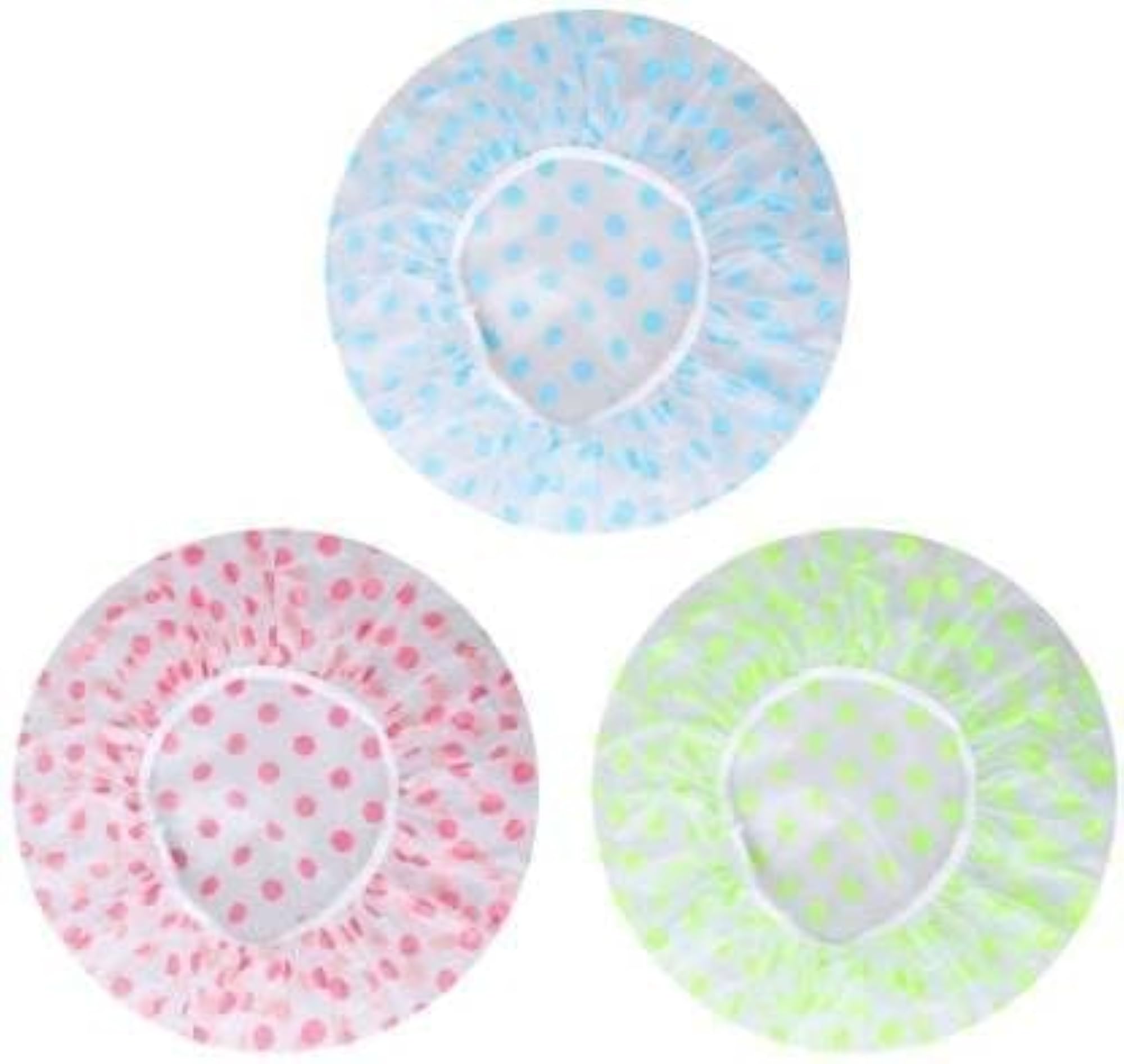 Pack of 6 Reusable Shower Caps for Women