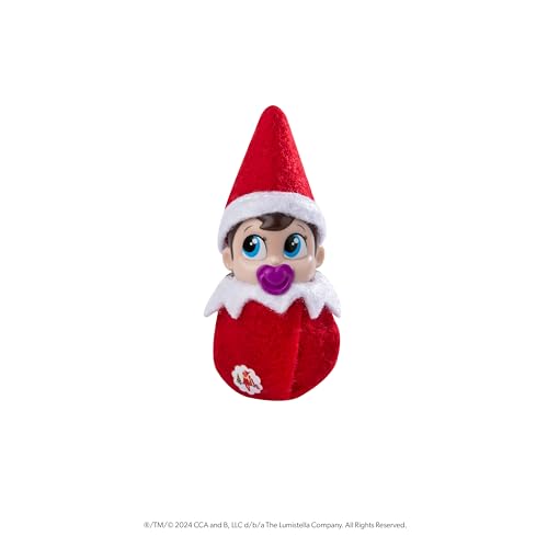 Image of The Elf on the Shelf Frost Pips Mini Blooms Elf Baby Girl with Blue Eyes | Includes a Frost Pips Elf Baby Girl with blue eyes and Frost Flower Cradle.
