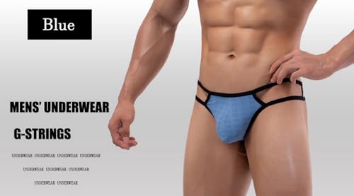 Men's Underwear Breathable Mesh Sexy Hollow Out Thong G-String Male Lingerie Underpants4