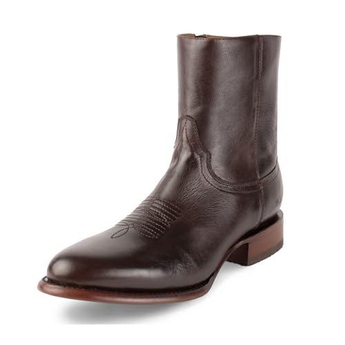 Image of 7L SIETE LEGUAS - Men's Leather Cowboy Zip Boot with Leather Sole style 11200