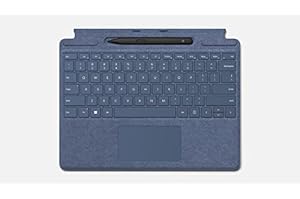 Microsoft Surface Signature Keyboard Blau Saphir + Eingabestift Surface Slim Pen 2, kompatibel mit Surface Pro 8, Pro 9 und Pro X (AZERTY-Tastatur)