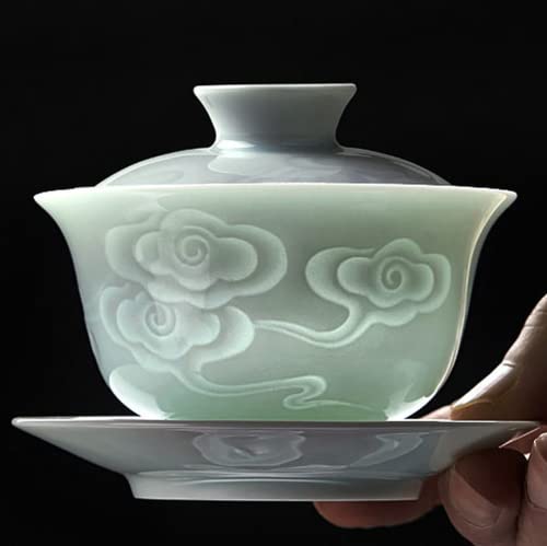 XIALON 150ml Jingdezhen Gaiwan Handmade Porcelain Kung Fu Tea Ceremony Tea Set Tea Bowl
