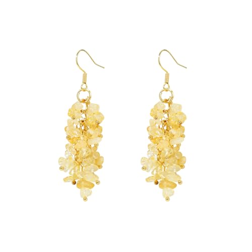 Natural Gemstone Dangle Earrings for Women
