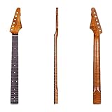 Leo Jaymz Electric Guitar Neck Matte Standard Series - Selected Roasted Maple neck and Rosewood fingerboard - 22 Frets, 9.5','C' Shape(Standard Matte ST Rosewood)