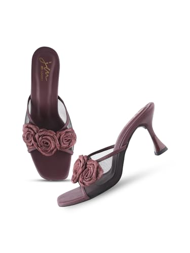 Image of JM LOOKS Stylish Embellished Kitten Heels Sandal For Women & Girls | Pencil Heels | Stiletto Heels |