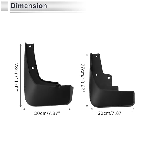 Image of X AUTOHAUX 1set Front and Rear Mud Flaps Splash Guards Mud Guards for Mazda CX-4 2020-2023 W /Mount Accessories