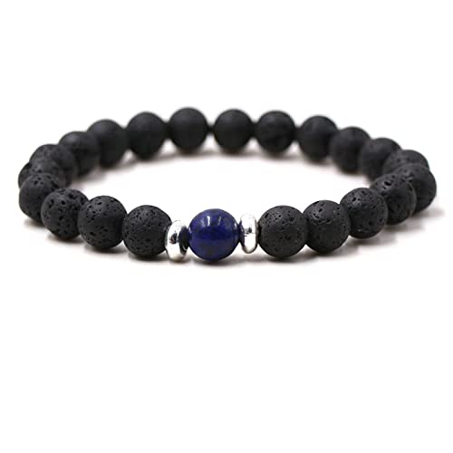 Bracelet d'huiles essentielles femmes perles yoga pierre de lave 8mm