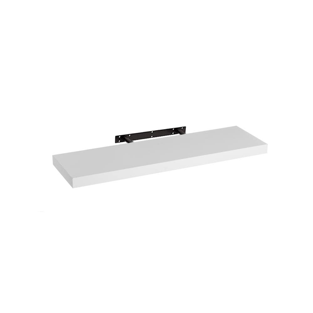 LOLAhome Estante de Pared Flotante de Madera MDF Blanco Decorativo,Balda de Pared,De 23x80 cm para Salón, Cocina, Oficina, Dormitorio,Resistente