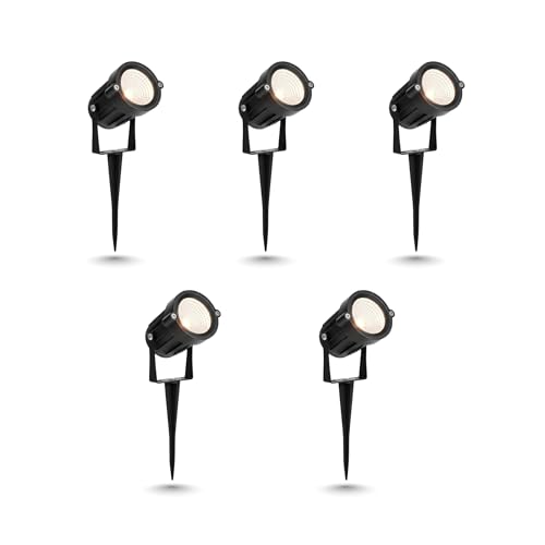 Image of DMAK 5 Watt Warm White Waterproof Spike LED Garden Light for Outdoor Purposes, Pathway Illumination Lights (Pack of 5)